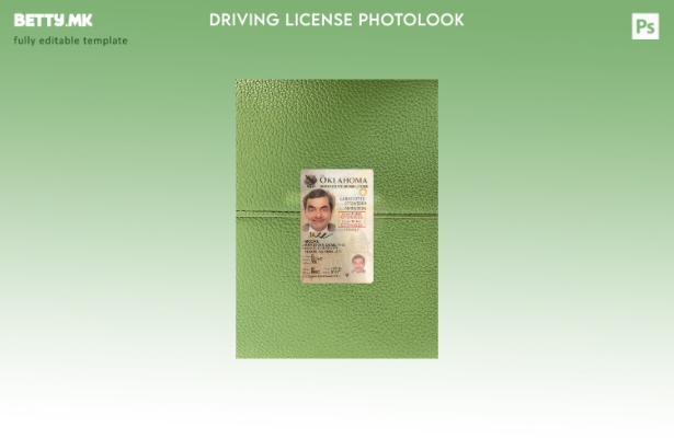 модерен стил САД Оклахома под возачка дозвола photolook пред шаблон